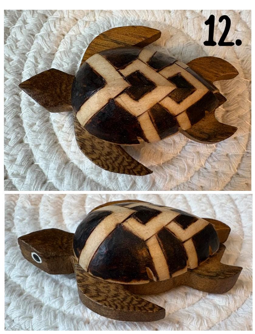 Beautiful Hand Made Floral Honu, Sea Turtle, Strong Magnets- Polynesian and Micronesian Style