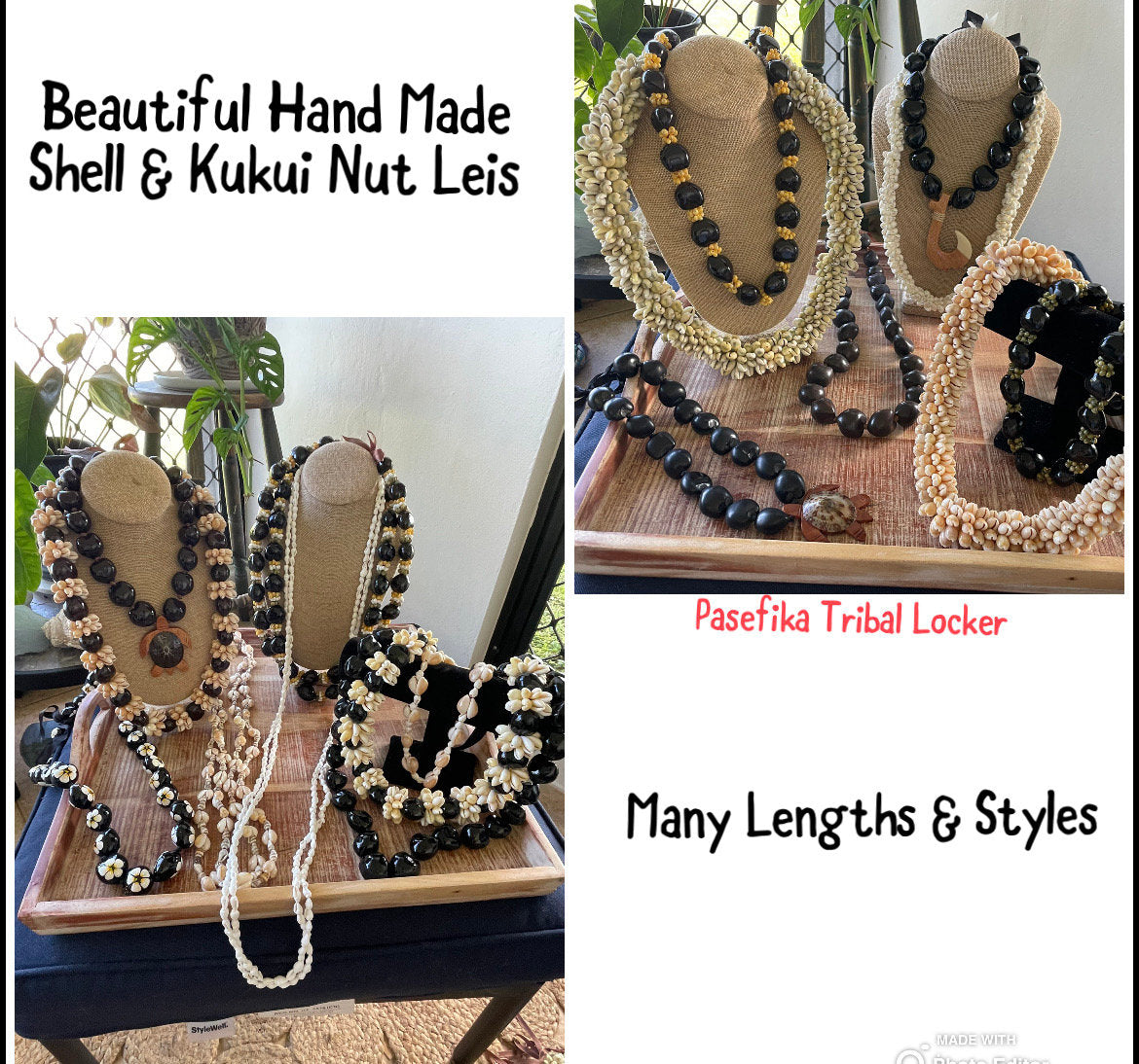 Cowrie Shell Lei Necklace Set – Traditional Hawaiian Jewelry
