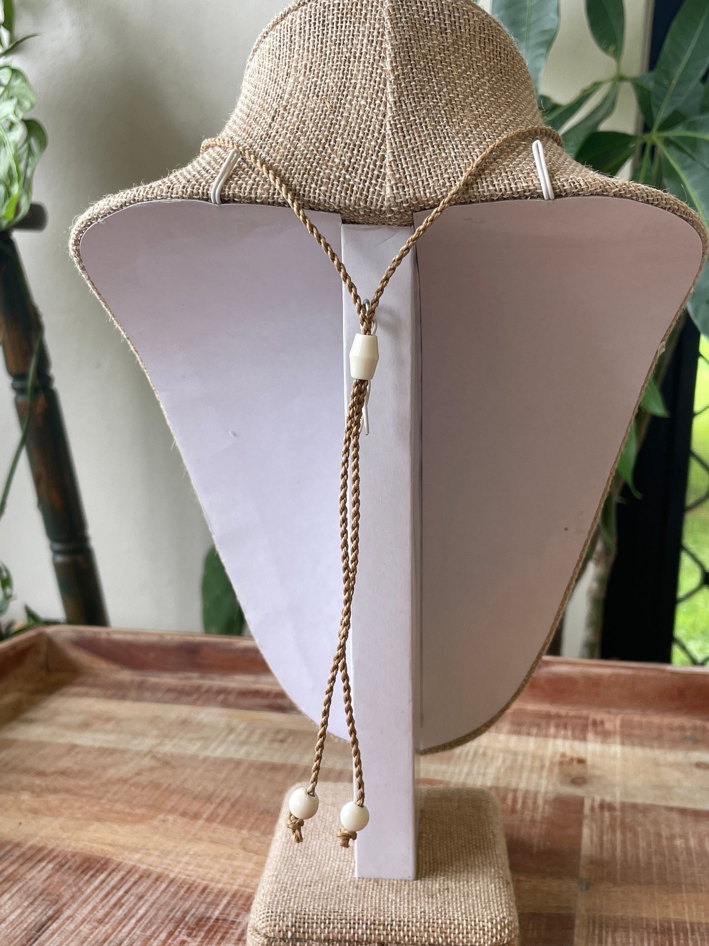Christian Bone and Abalone Shell Cross Adjustable Necklace Polynesian Handcrafted Surfer Style