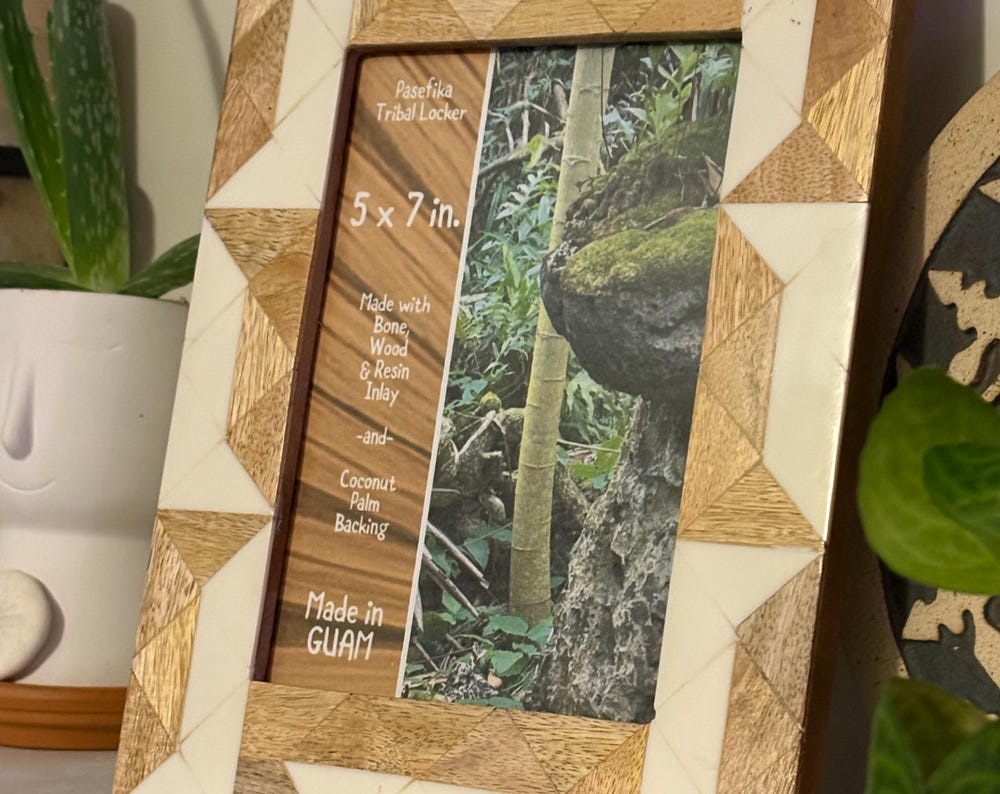 Polynesian Bone & Wood Inlay Picture Frame (5x7)