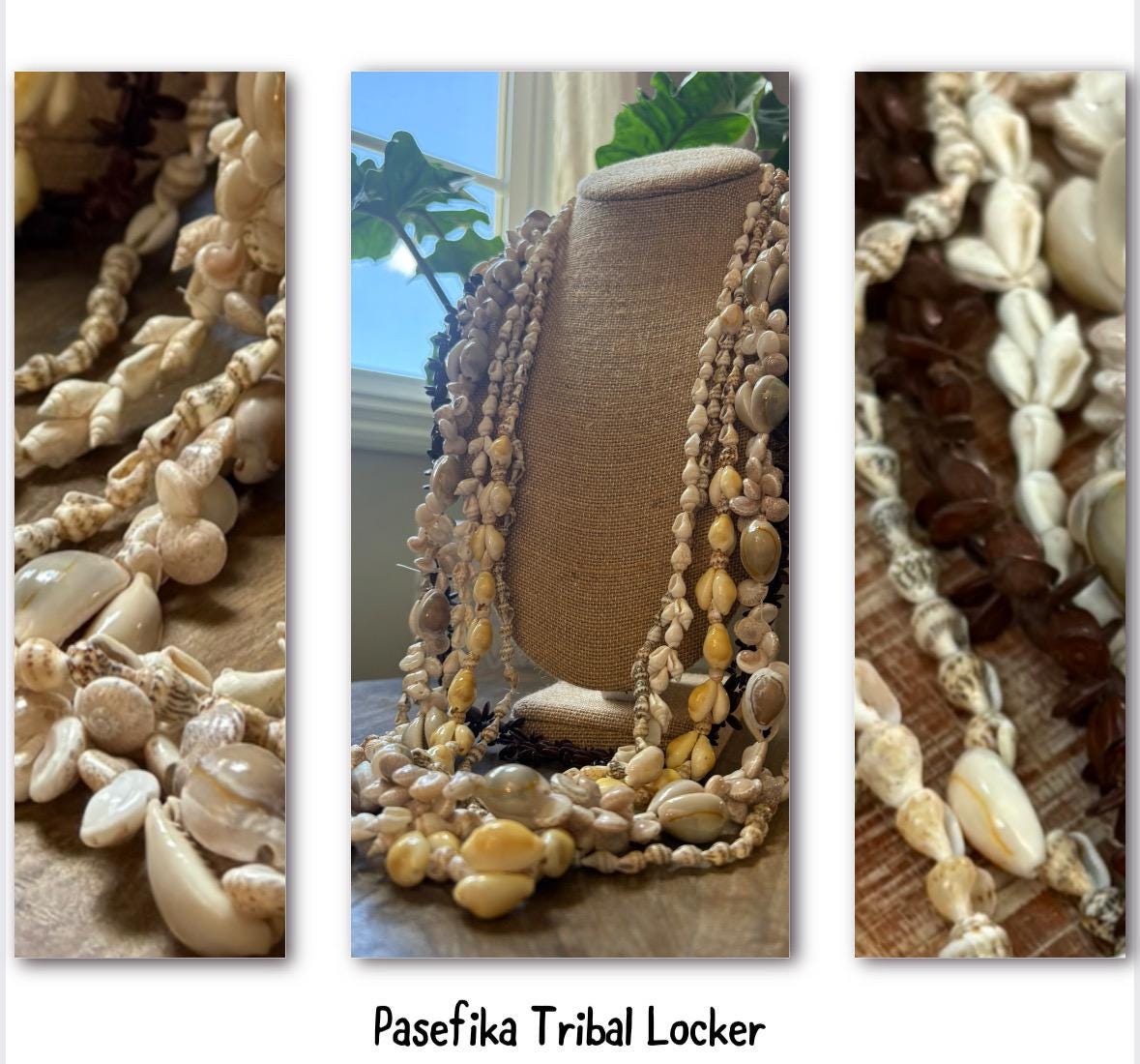Seashell Lei Collection – Authentic Pacific Island Celebration Leis (Set of 6)