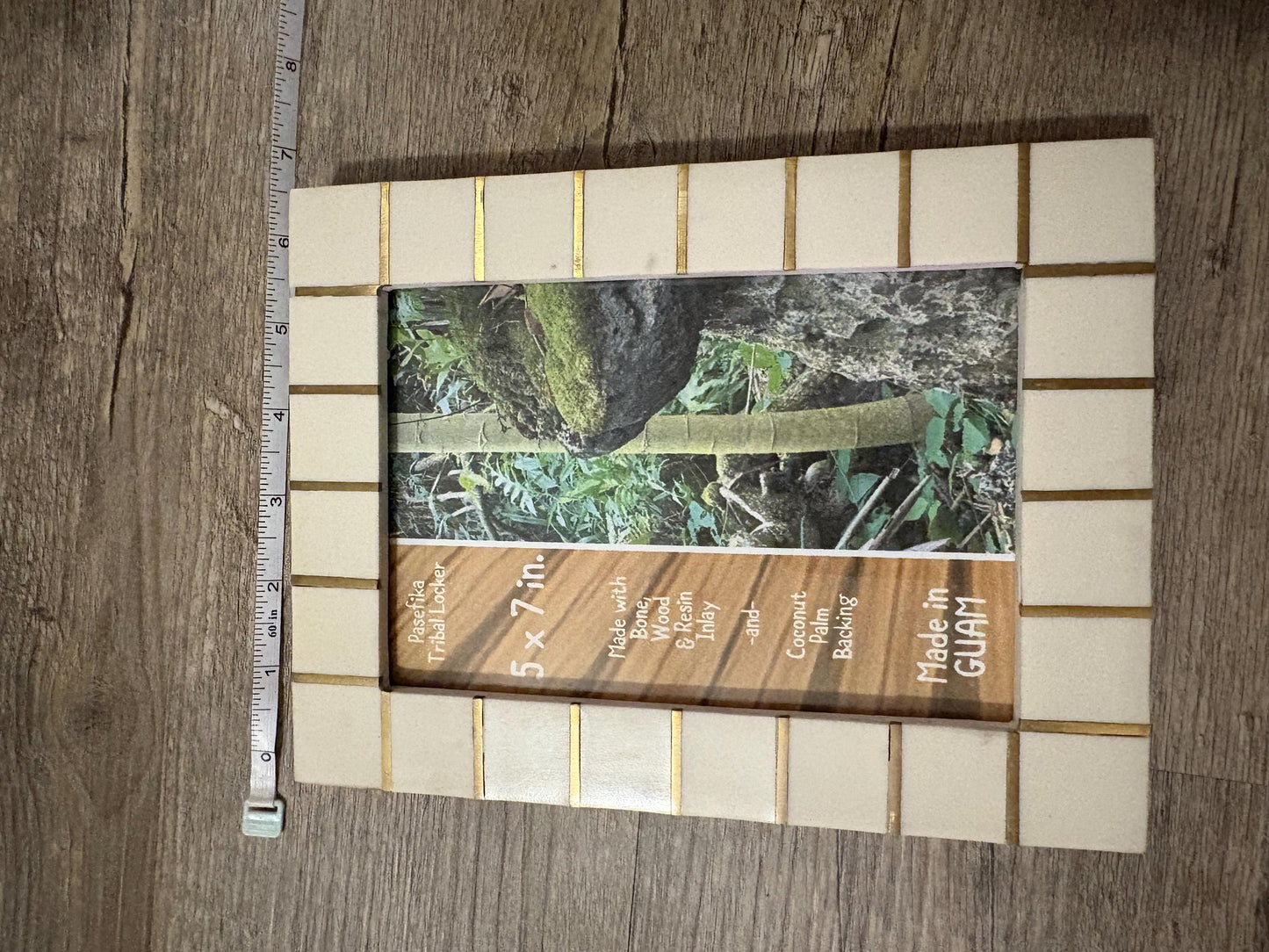 Polynesian Bone Inlay Picture Frame: Micronesian 5x7 Photo Display