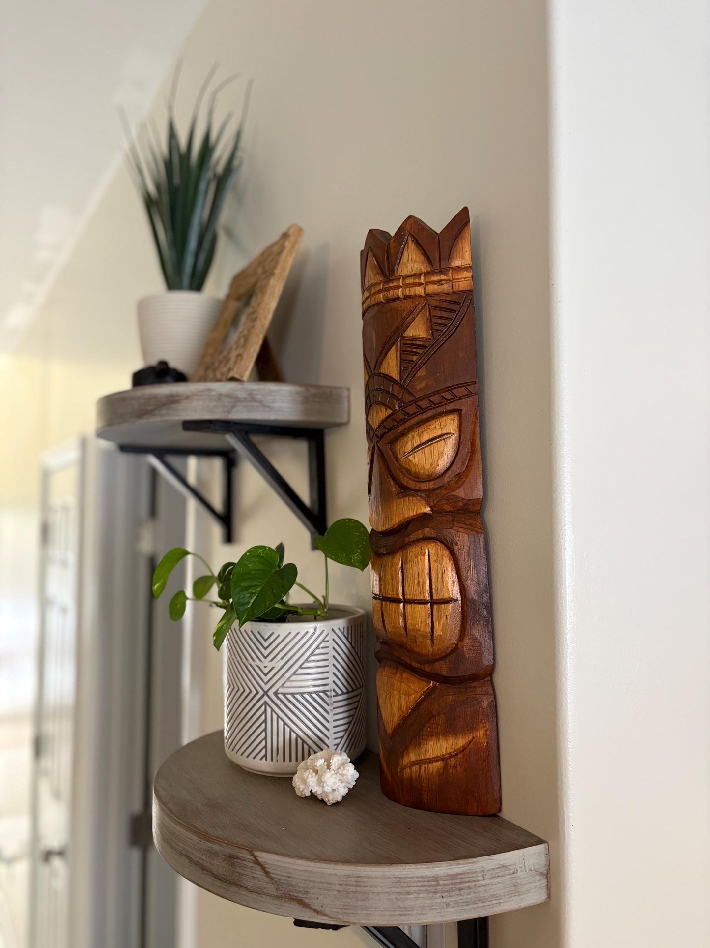 Hawaiian Tiki - Lightweight Teakwood Handcarved Display