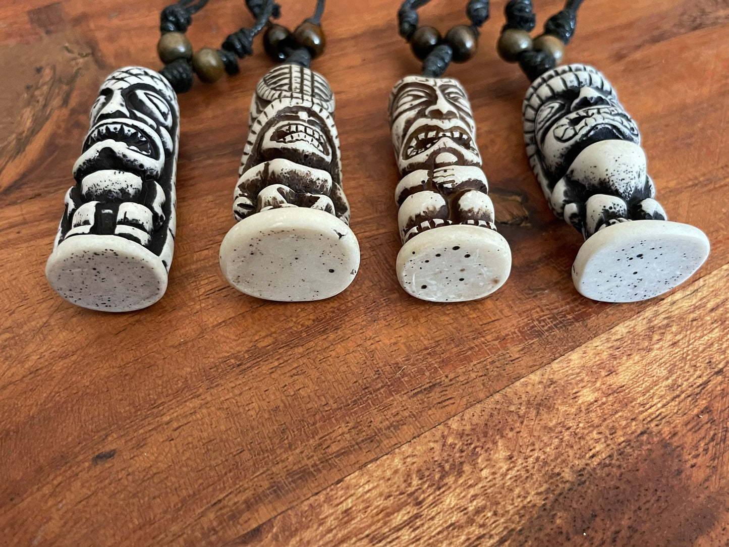 Tiki Totem Pendant Adjustable Polynesian Necklace- Hawaiian Surfer Style Jewelry