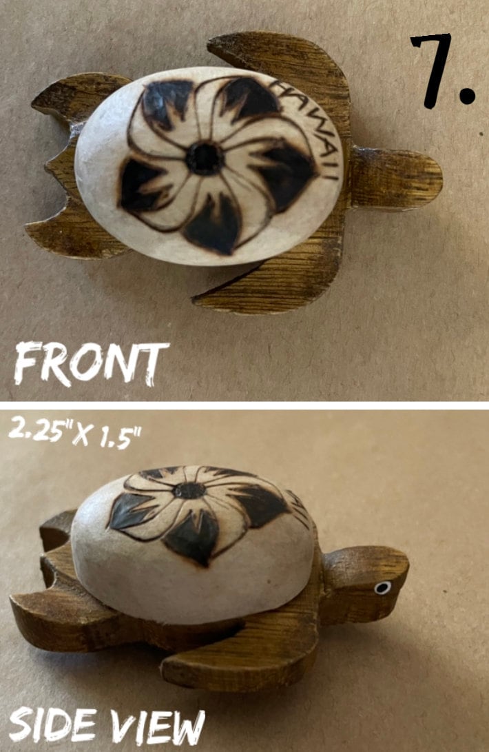 Beautiful Hand Made Floral Honu, Sea Turtle, Strong Magnets- Polynesian and Micronesian Style