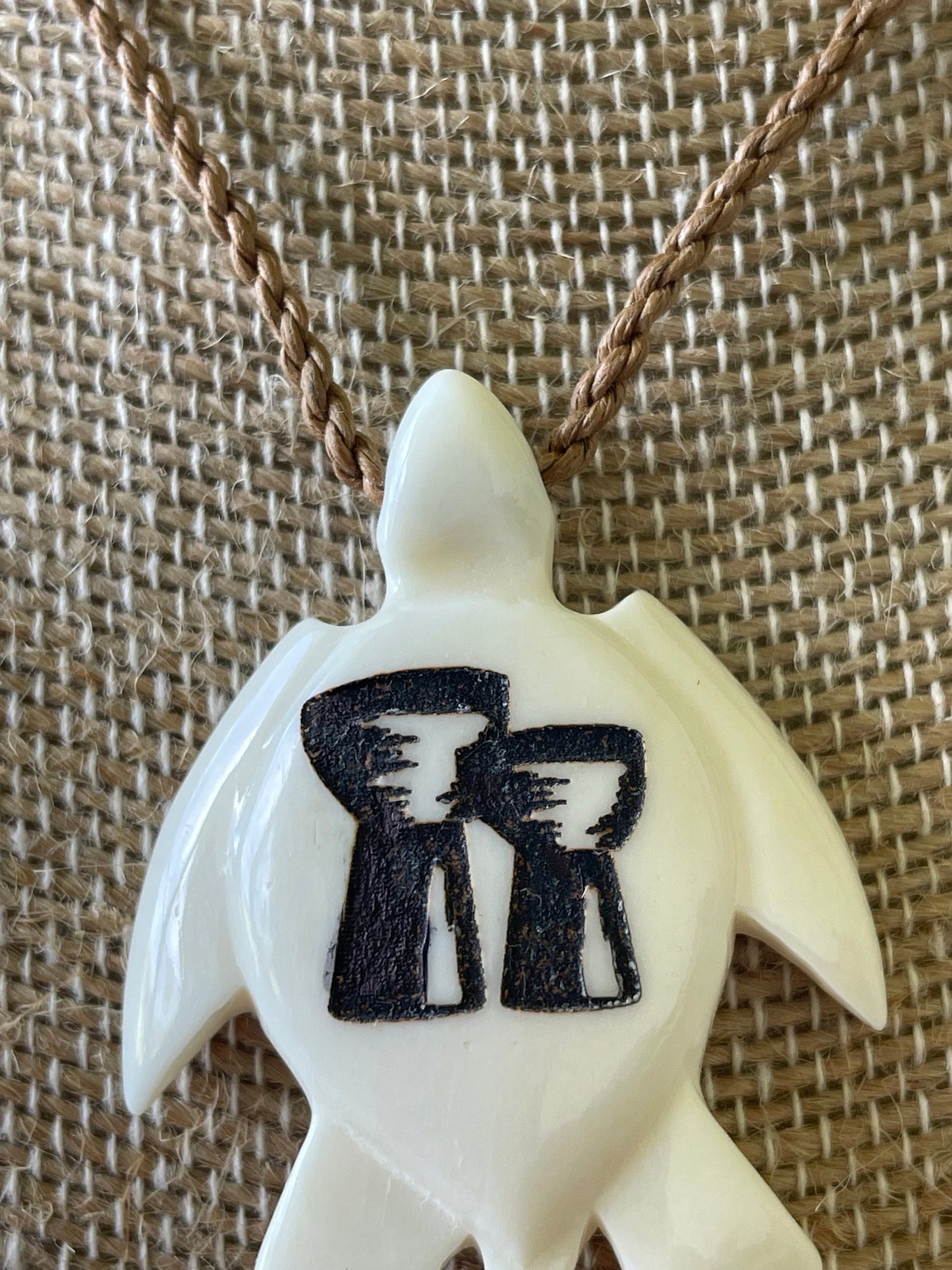Hand Carved Bone Sea Turtle Necklace – Latte Stone, CHamoru Pride
