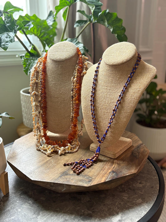 Polynesian Set of Seashell, Rock & Seed Leis - Graduation, Celebration, Wedding, Birthday, Performance Leis