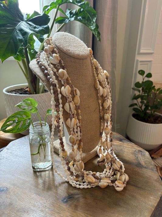 Seashell Lei Set: 6 Pacific Ocean Leis, Graduation Wedding Celebration