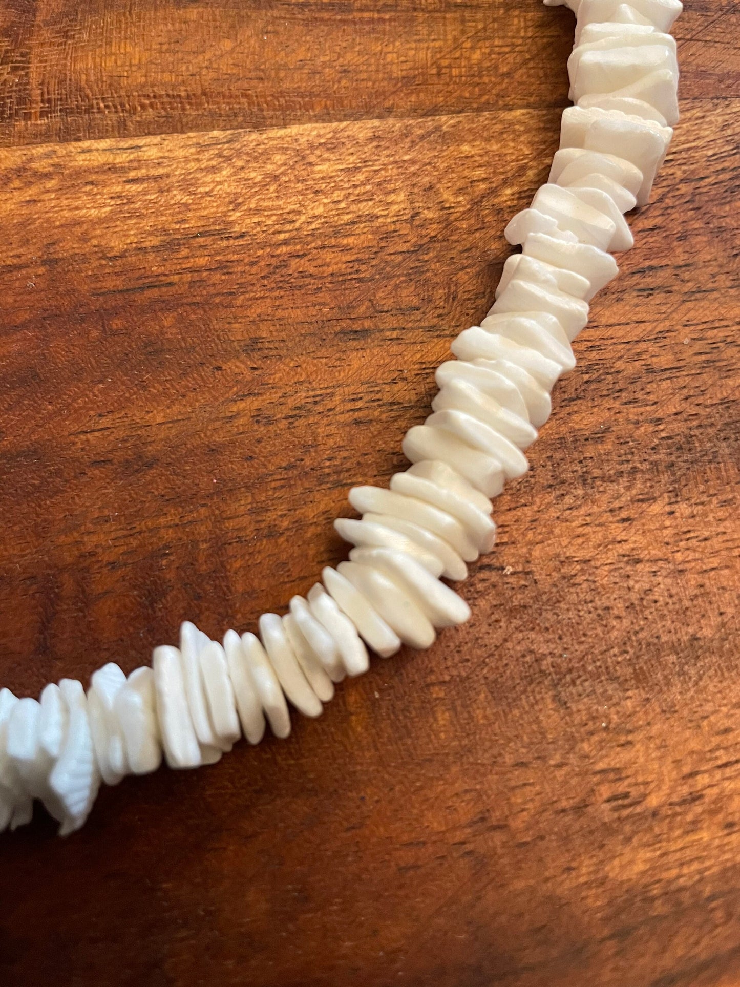 White Puka Shell Necklace - Classic Beach Jewelry (21")