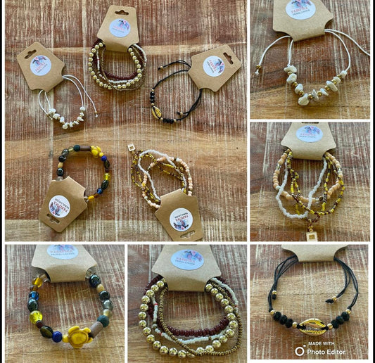 Handmade Beaded Bracelet Set – Beachy Boho Jewelry