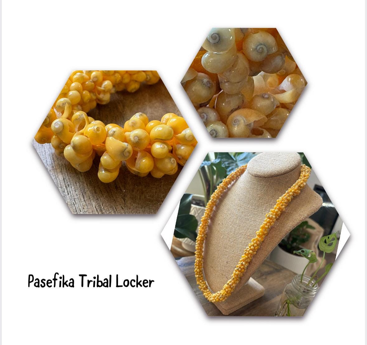 Yellow Mongo Shell Lei – Authentic Polynesian Necklace