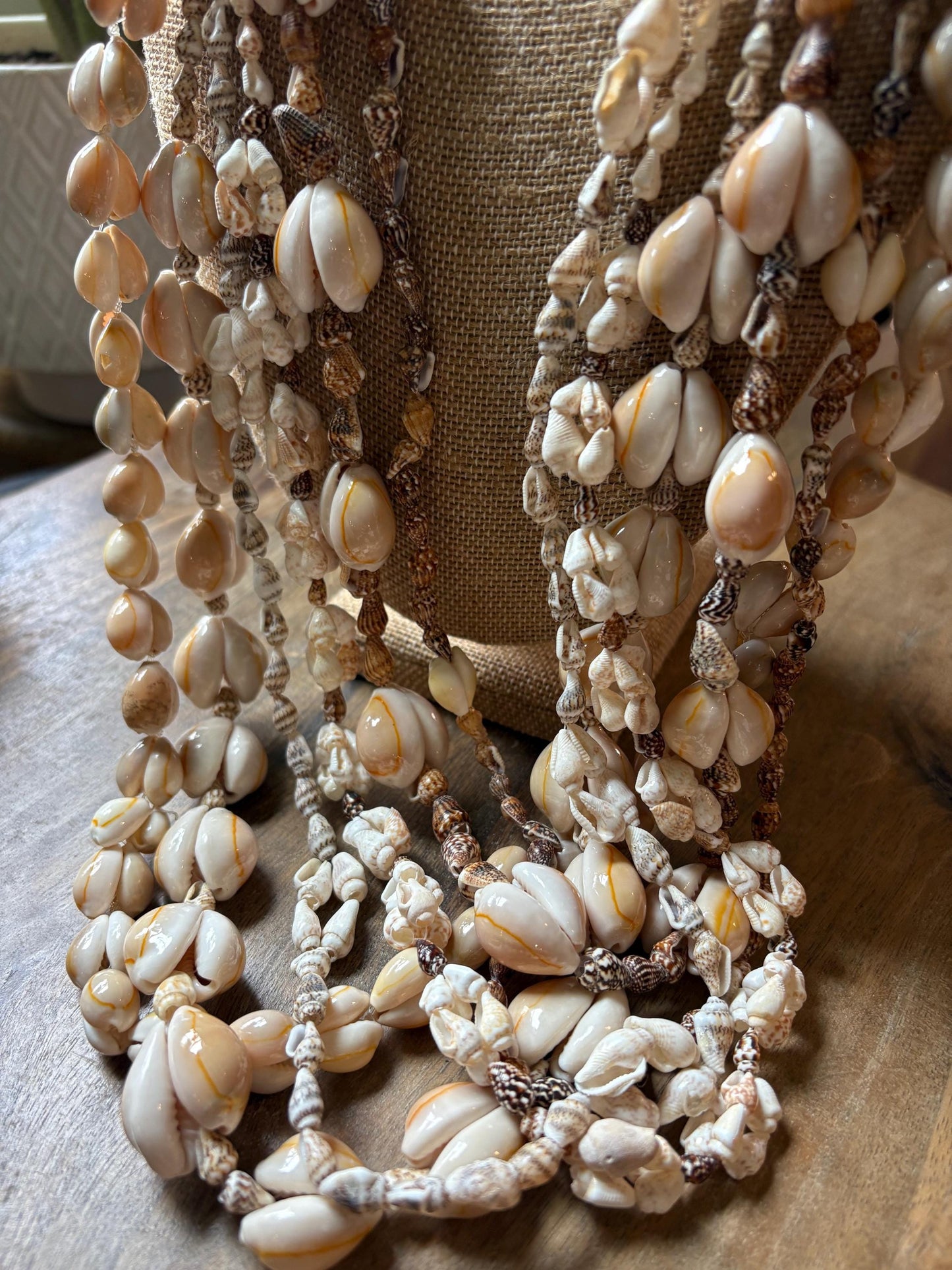 Cowrie Shell Lei Set: Authentic Pacific Island Celebration Necklaces