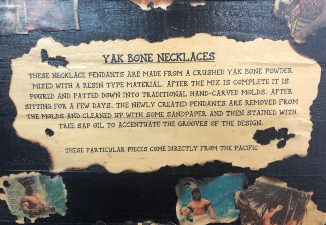 Polynesian Makau Fish Hook Necklace, White Bone Resin, Adjustable Boho Surfer Style