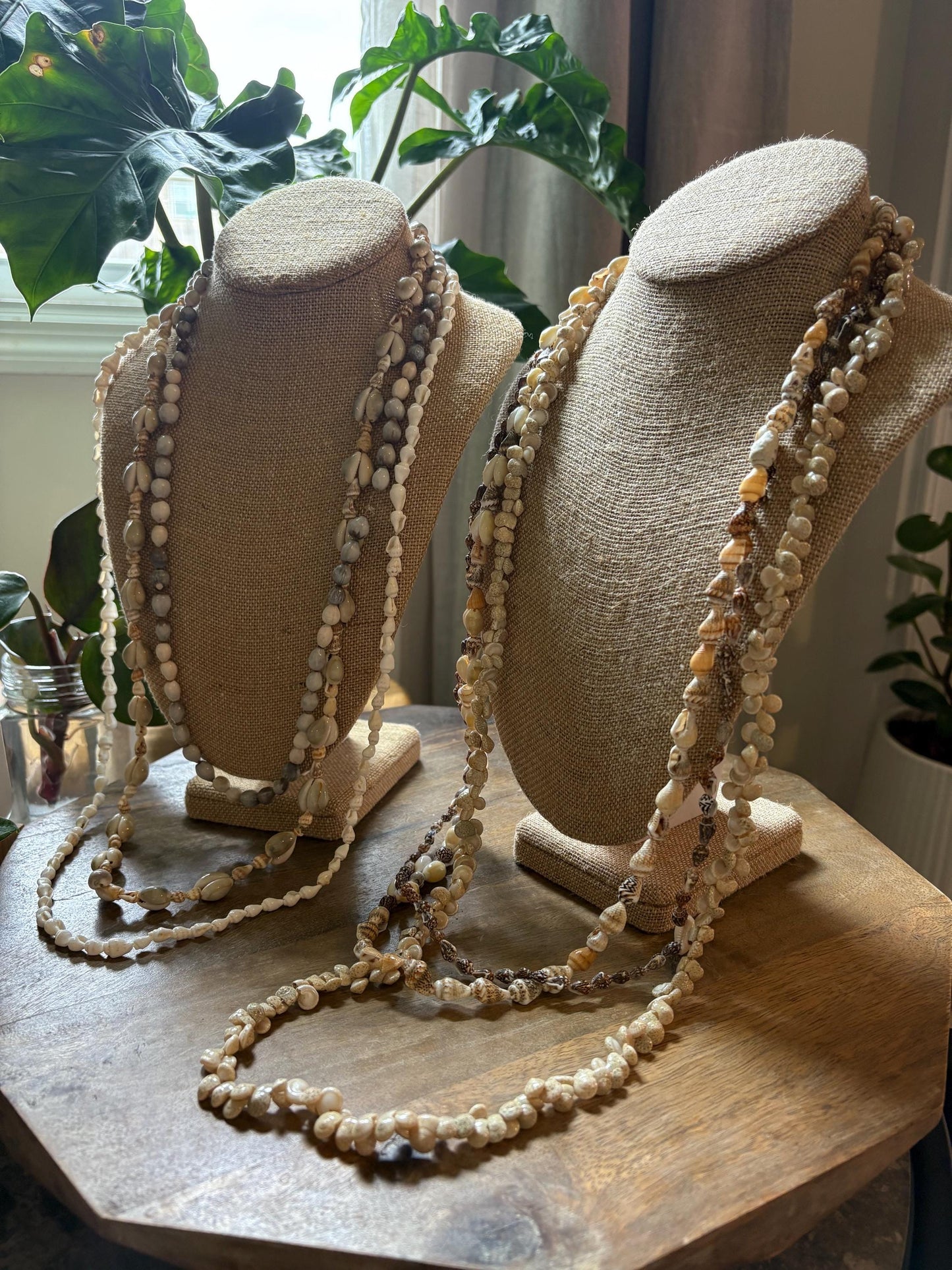 Seashell Lei Set: Authentic Hawaiian Celebration Leis, 40"-27"