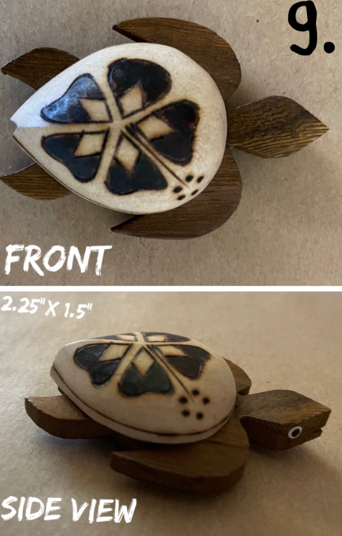 Beautiful Hand Made Floral Honu, Sea Turtle, Strong Magnets- Polynesian and Micronesian Style