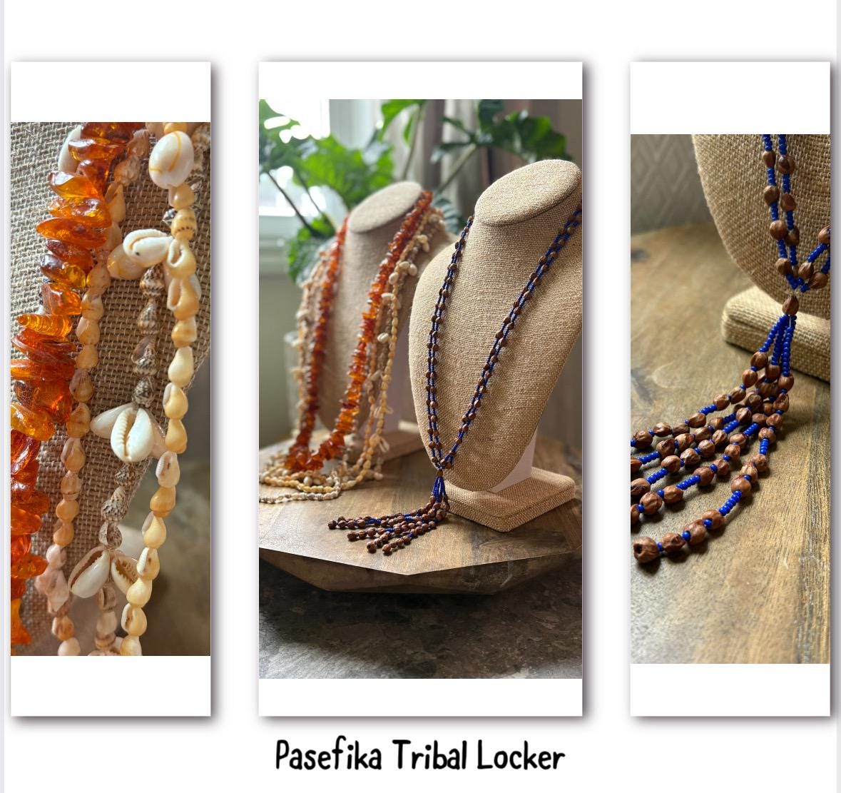 Polynesian Set of Seashell, Rock & Seed Leis - Graduation, Celebration, Wedding, Birthday, Performance Leis
