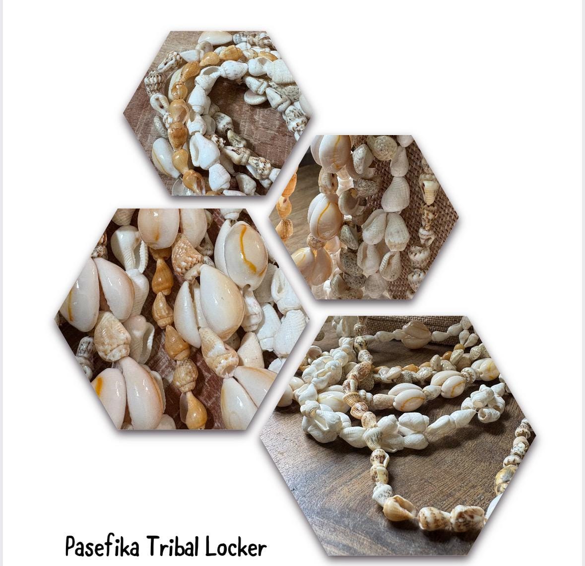 Seashell Lei Set: Pacific Ocean Shell Graduation Leis (34-36")