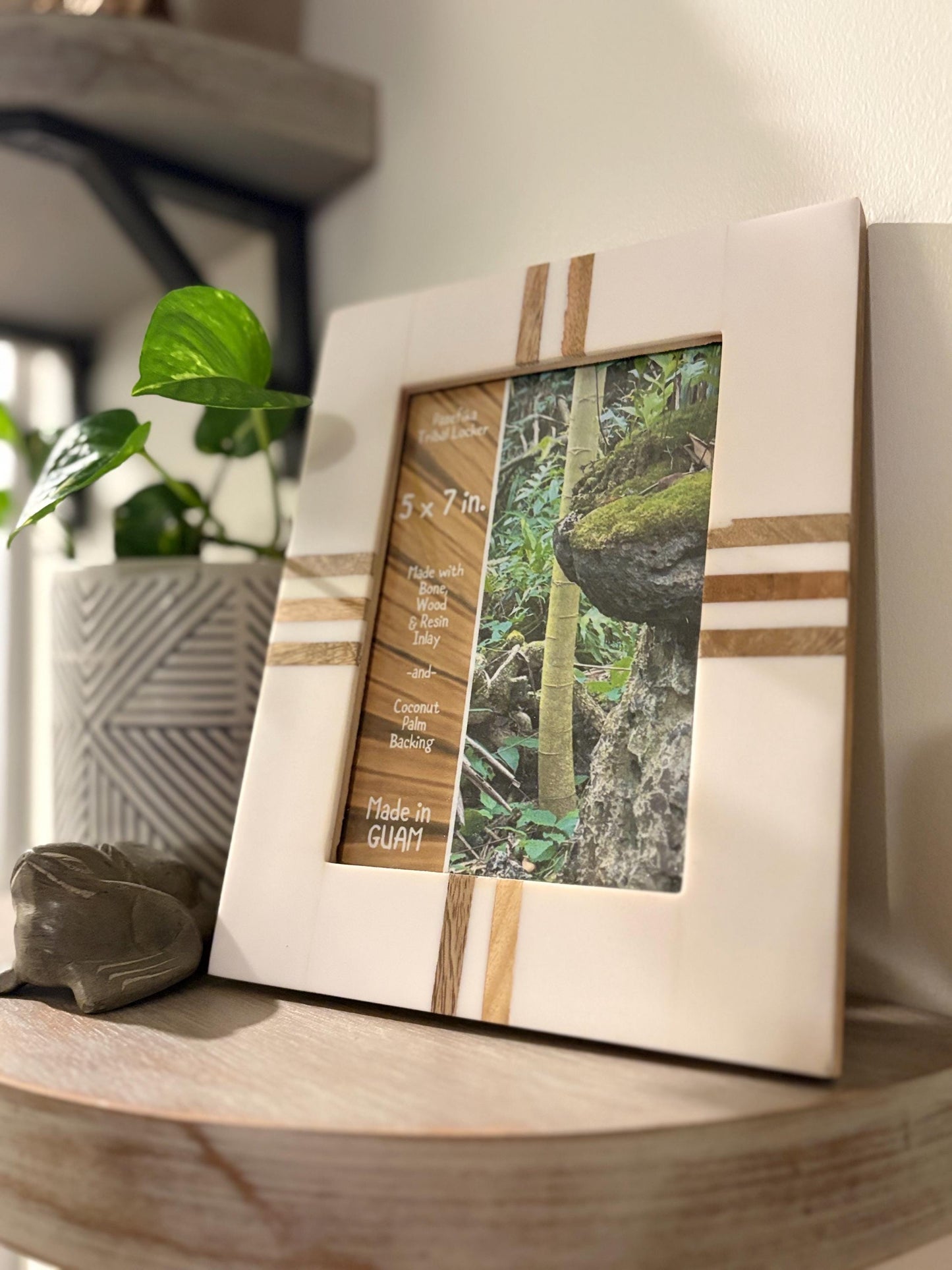 Polynesian Bone & Wood Inlay Picture Frame (5x7)