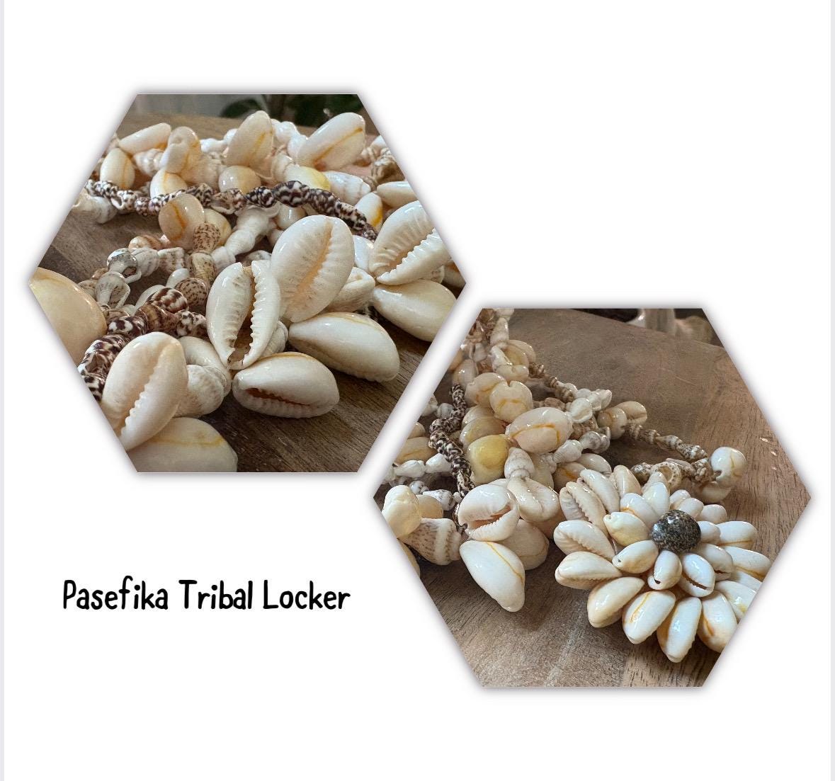 Seashell Lei Set of 6: Natural Pacific Island Celebration Leis