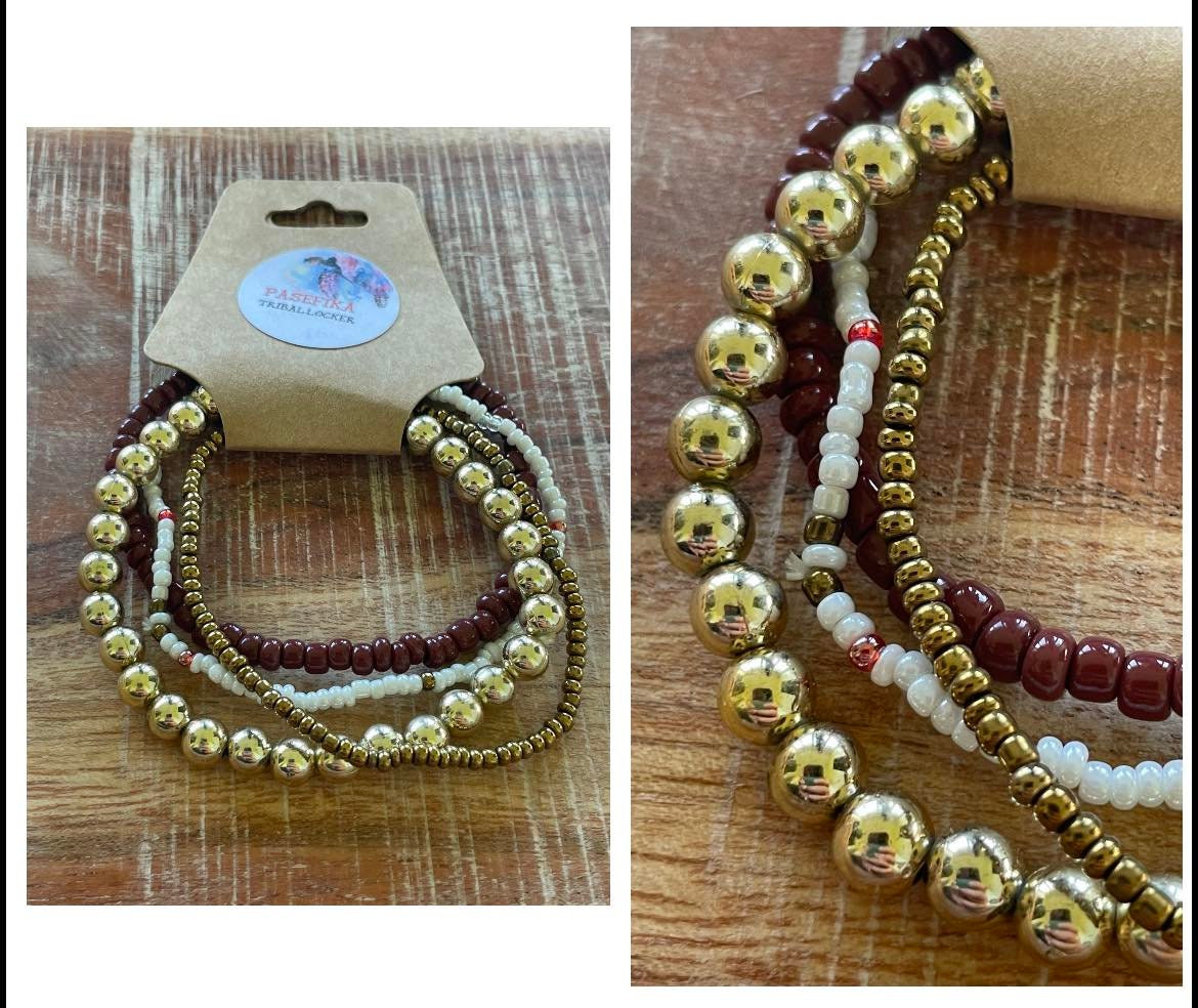 Handmade Beaded Bracelet Set – Beachy Boho Jewelry