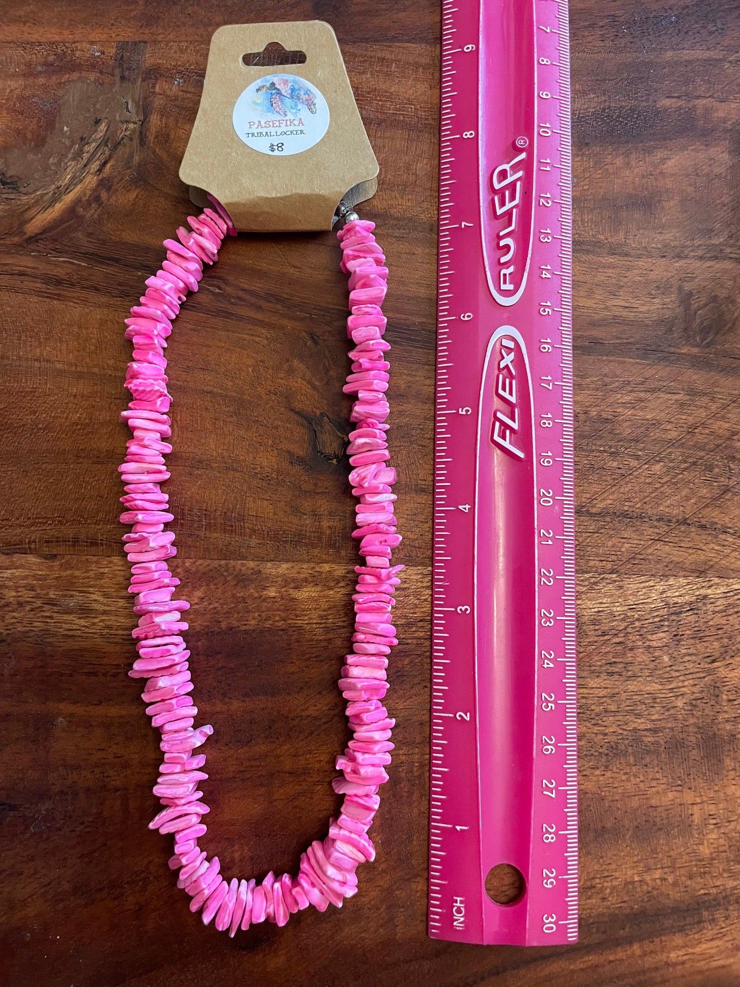 Pretty Pink Puka Shell Necklace- Authentically Handcrafted Classic Style Shell Choker