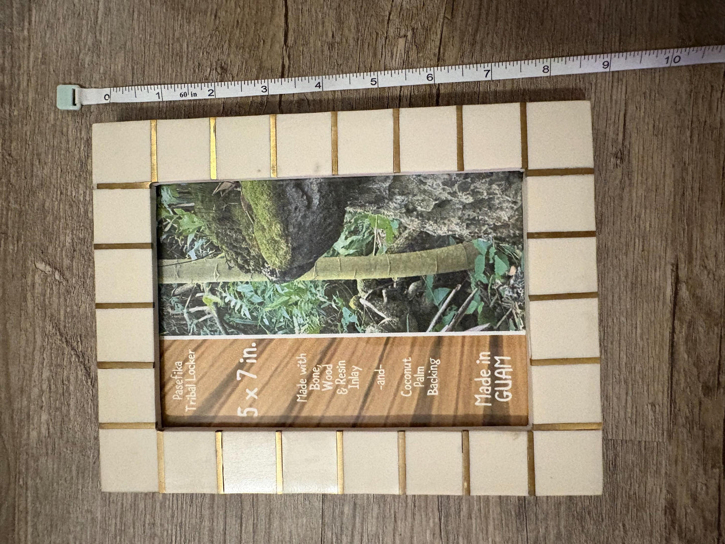 Polynesian Bone Inlay Picture Frame: Micronesian 5x7 Photo Display
