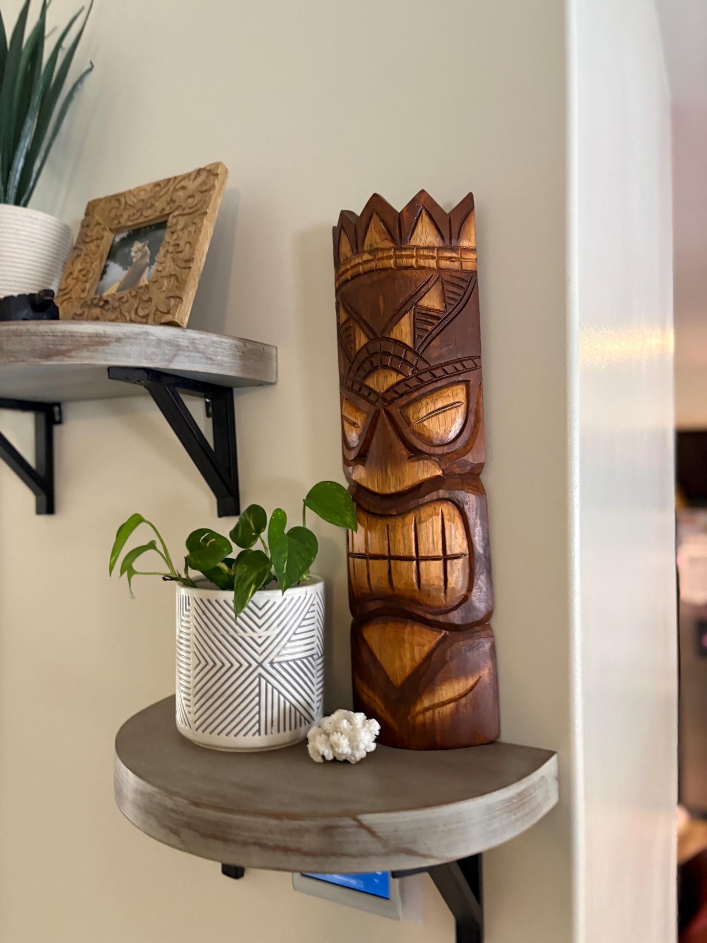 Hawaiian Tiki - Lightweight Teakwood Handcarved Display