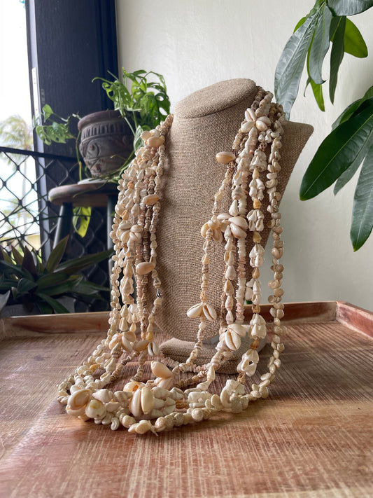 Seashell Lei Set – Pink & White Puka Shells, Graduation Leis (39-28 inch)