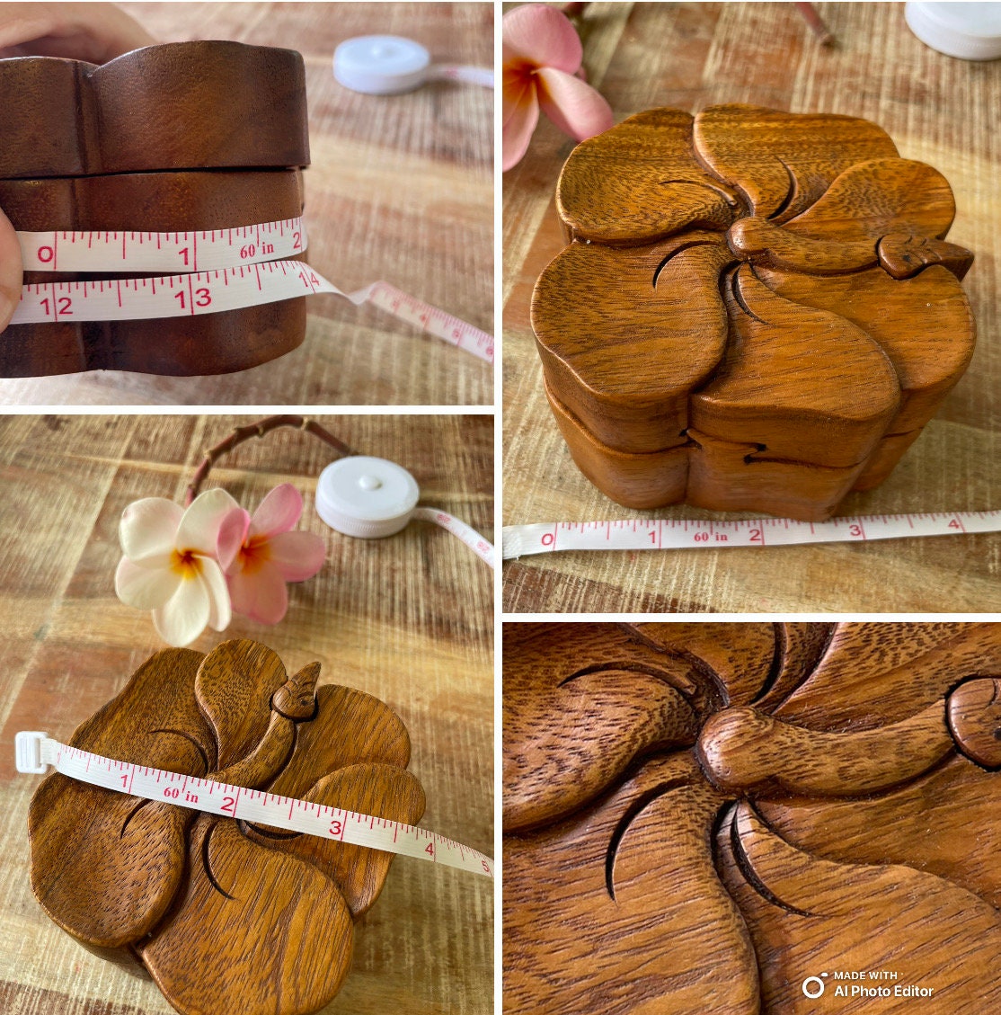 Handmade Sea Hibiscus Wood Puzzle Box – Pasefika Gift