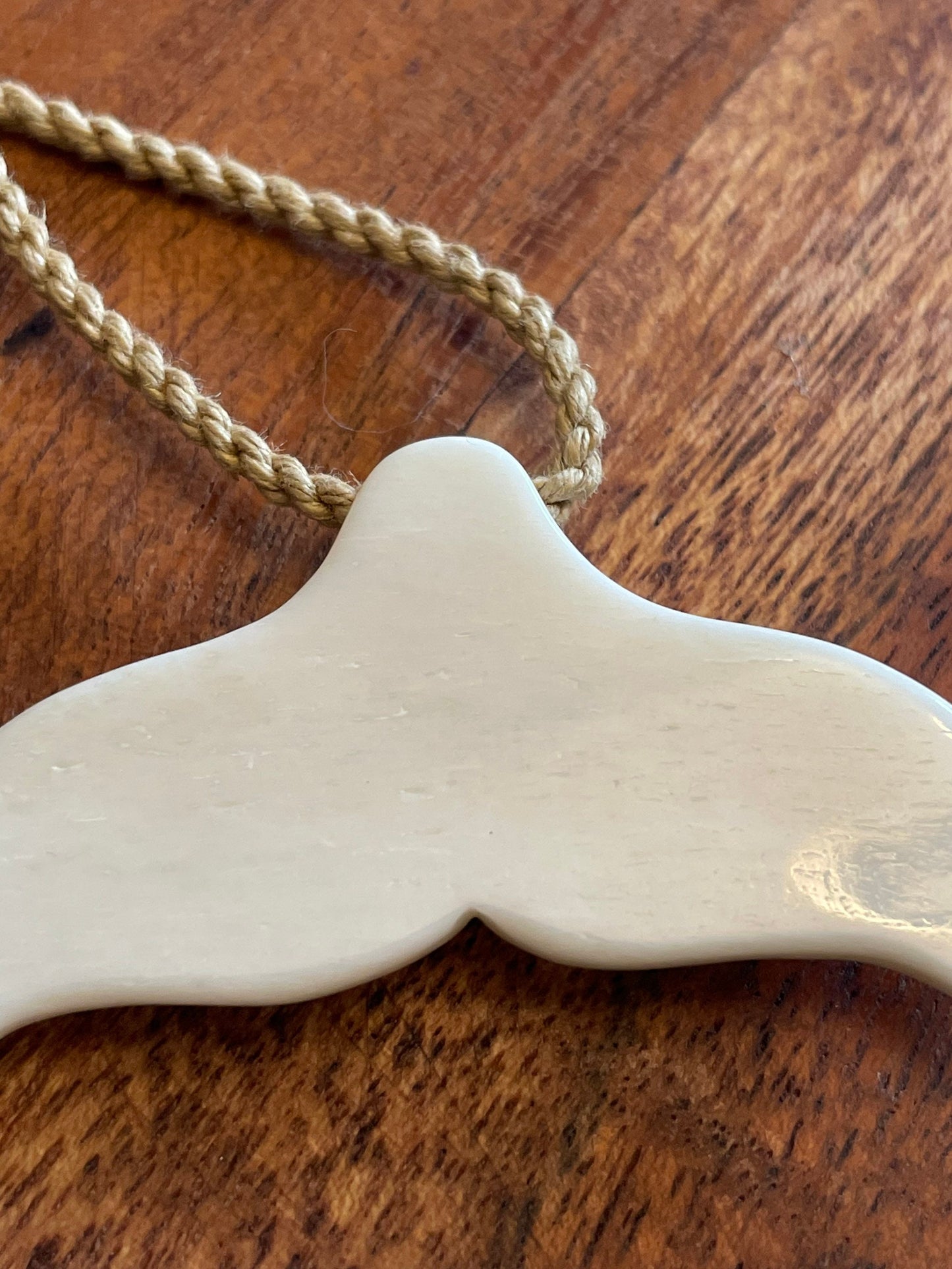 Hand Carved Bone Whale & Turtle Polynesian Necklace