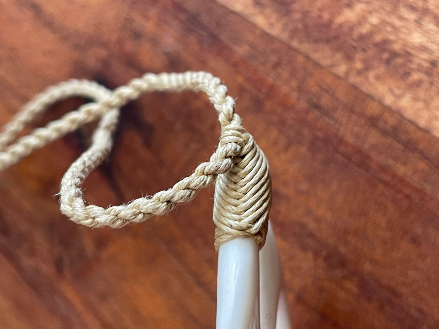 Hand Carved Buffalo Bone Fish Hook Necklace – Polynesian Koru Hei Makau