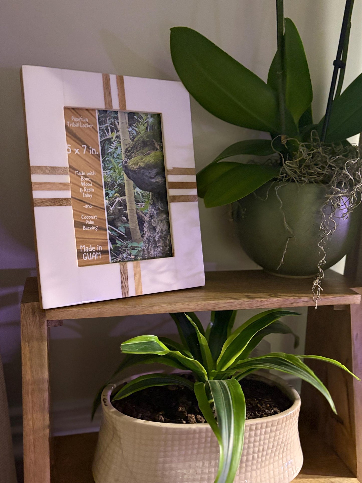 Polynesian Bone & Wood Inlay Picture Frame (5x7)