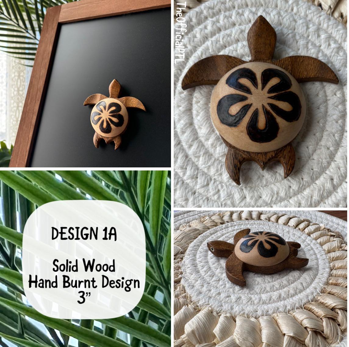 Large Handmade Wood Honu Magnets - Hawaiian, Polynesian, Micronesian Sea Turtle Fridge Decor