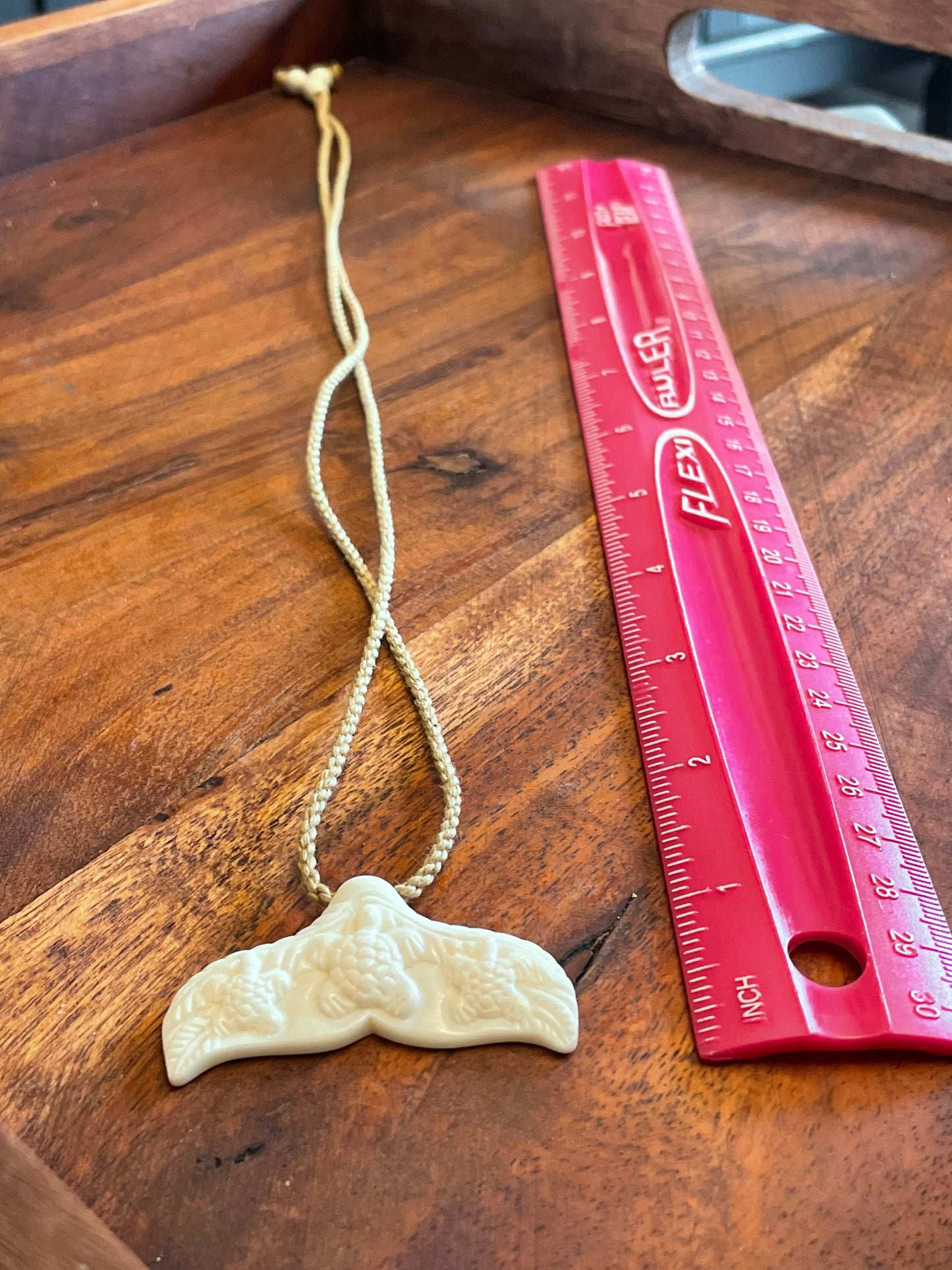 Hand Carved Bone Whale & Turtle Polynesian Necklace