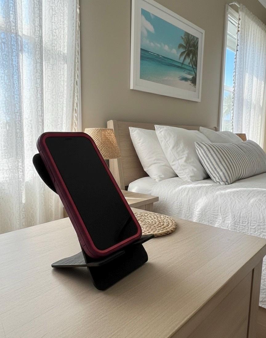 Customizable Micronesian CNMI Latte Stone Cell Phone Holder: Engraved PohnPei Design