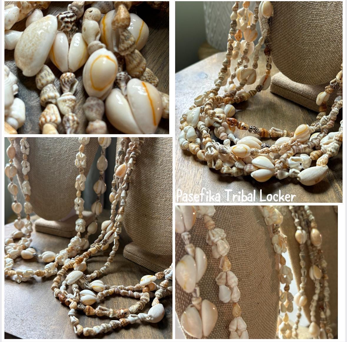Pacific Islander Collection of 34” Seashell Leis - Graduation, Celebration, Wedding, Birthday, Performance Leis