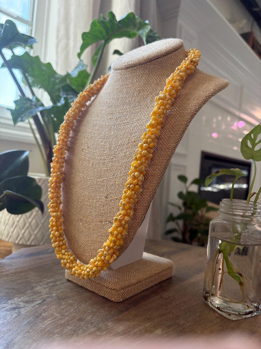 Yellow Mongo Shell Lei – Authentic Polynesian Necklace