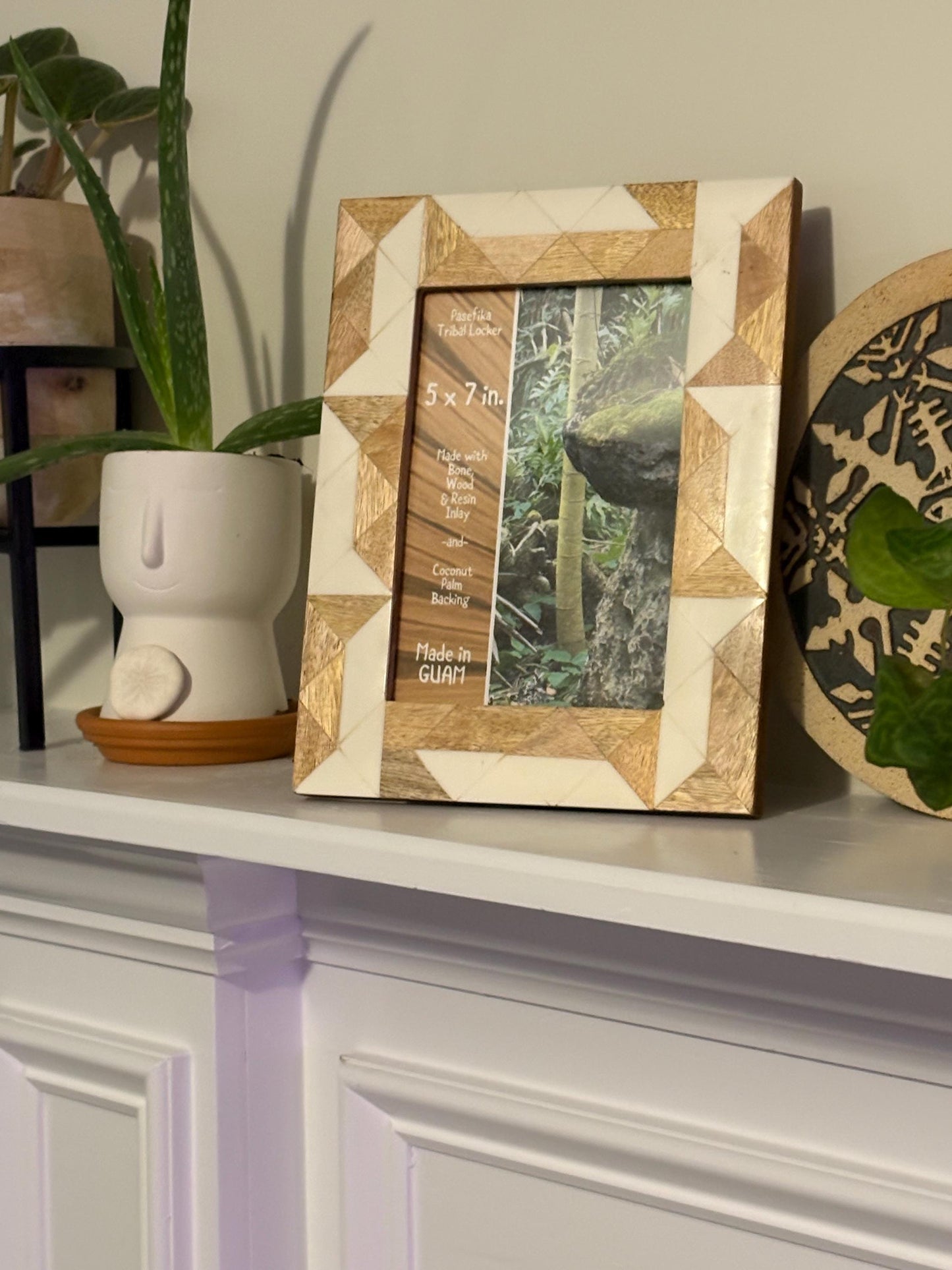 Polynesian Bone & Wood Inlay Picture Frame (5x7)