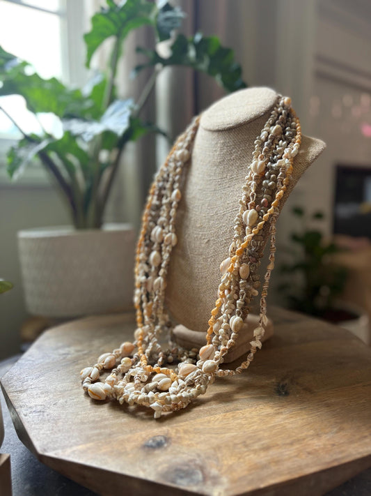 Seashell Lei Set: Pacific Ocean Authentic Celebration Necklace