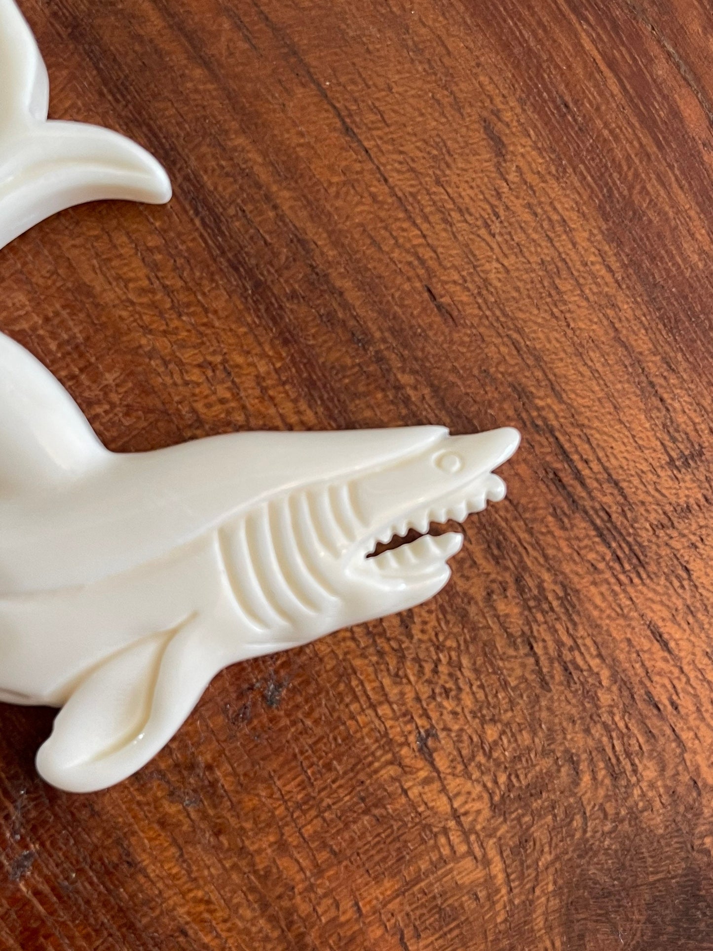 Hand Carved Buffalo Bone Shark Necklace – Polynesian Surfer Cord Pendant