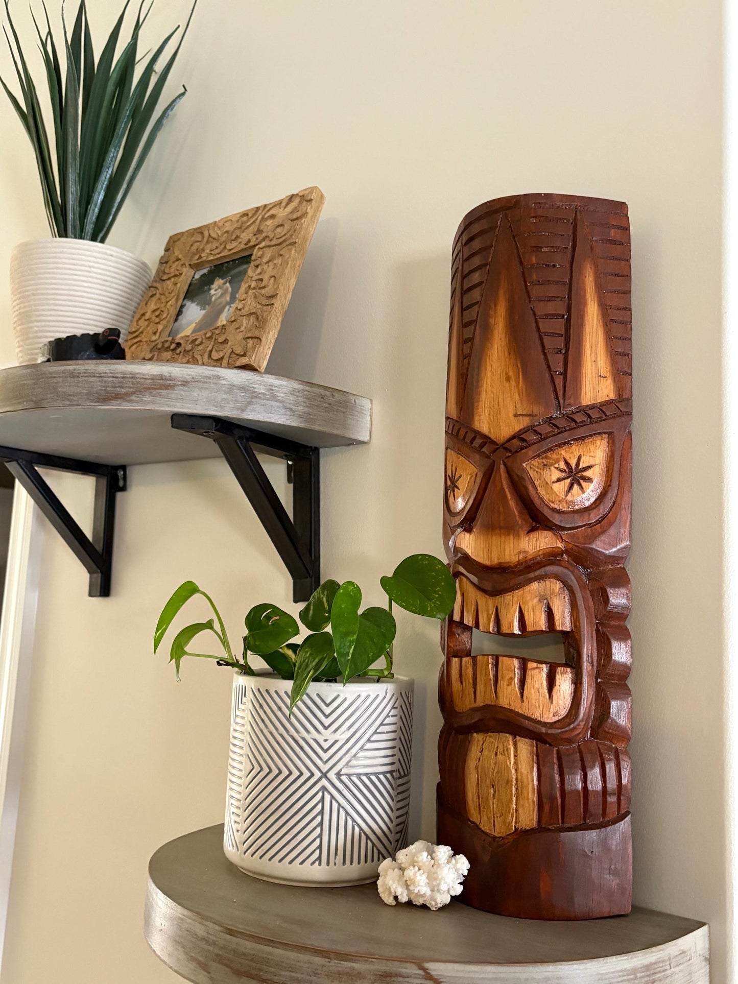 Hawaiian Tiki - Lightweight Teakwood Handcarved Display