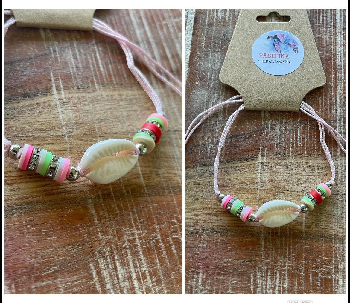 Handmade Boho Beaded Bracelet Set – Lava Stone, Seashell Accents