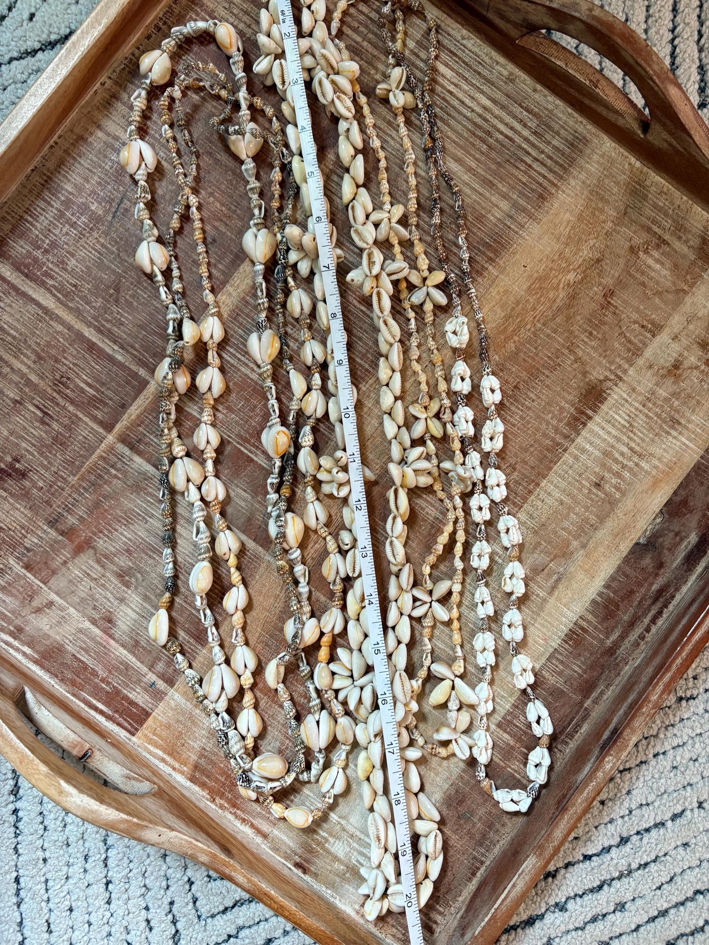 Seashell Lei Set: Authentic Hawaiian Celebration Leis, 6 Piece