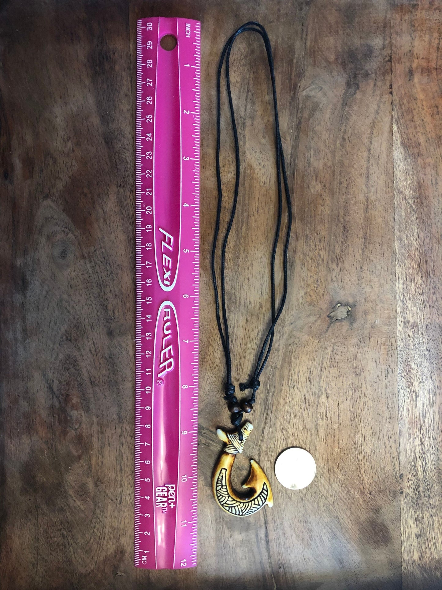 Rustic Polynesian Handcrafted Hei Makau Adjustable Necklace