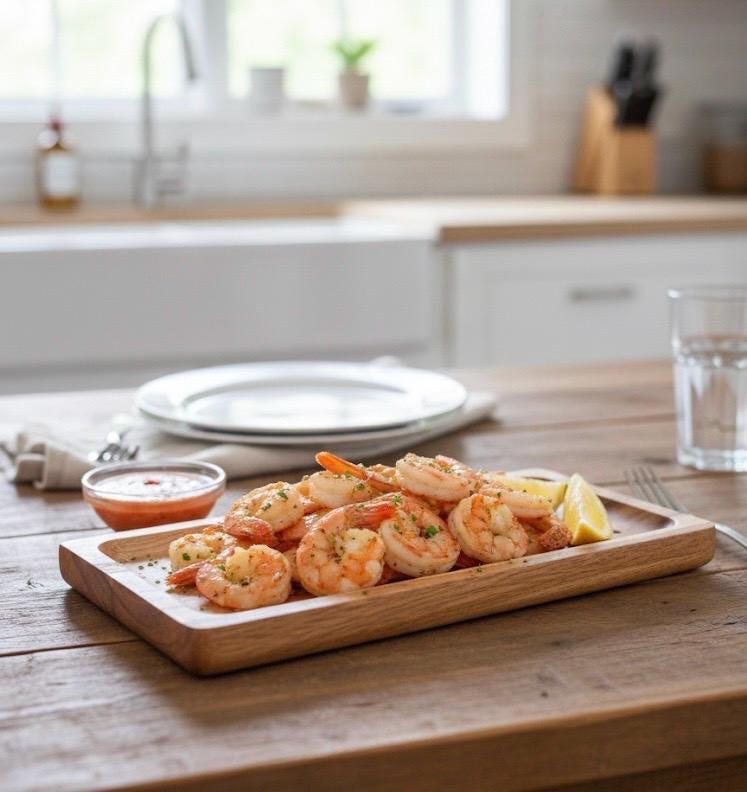 Whale Fin Teak Tray: Beautifully Engraved Wood Dish