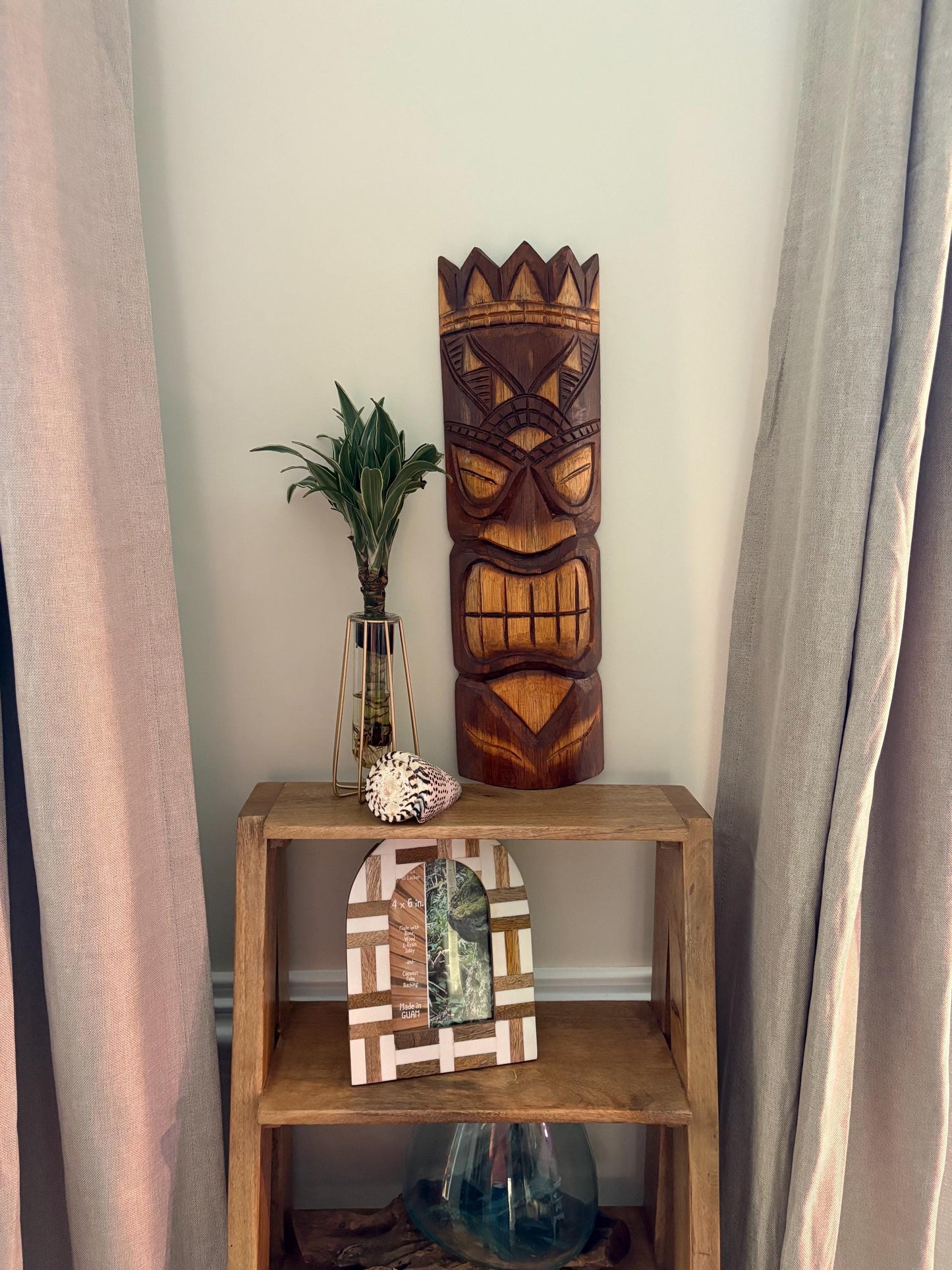 Hawaiian Tiki - Lightweight Teakwood Handcarved Display