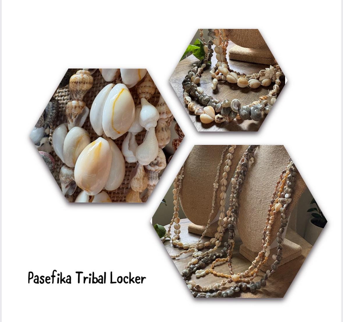 Authentic Seashell Lei Set – Pacific Island Celebration Leis (Set of 6)