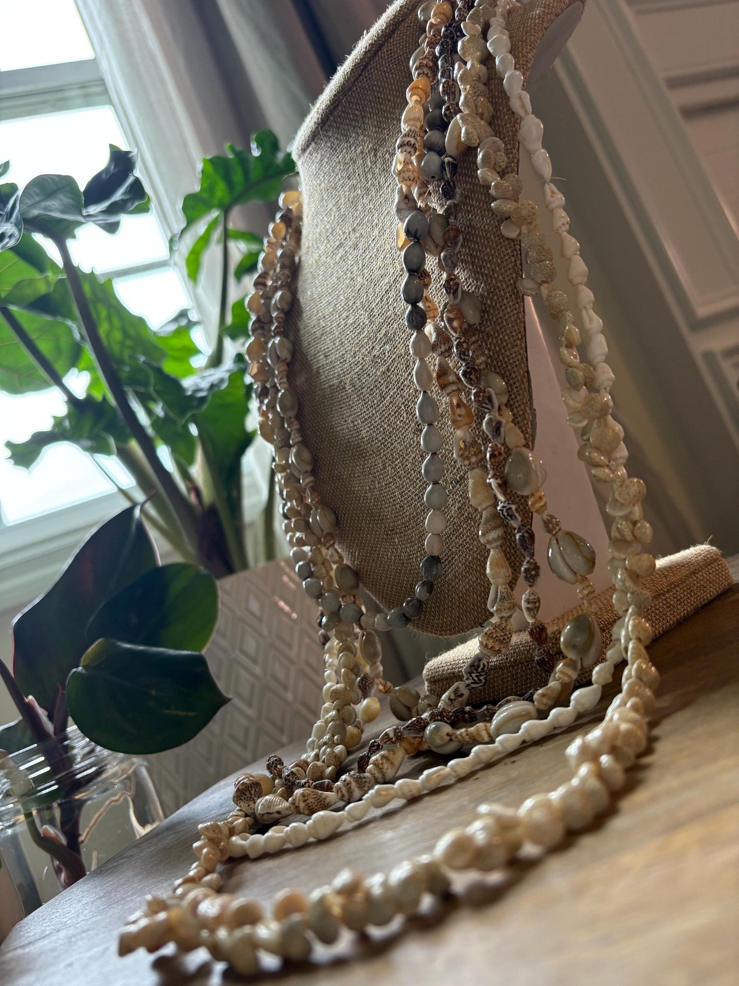 Seashell Lei Set: Authentic Hawaiian Celebration Leis, 40"-27"