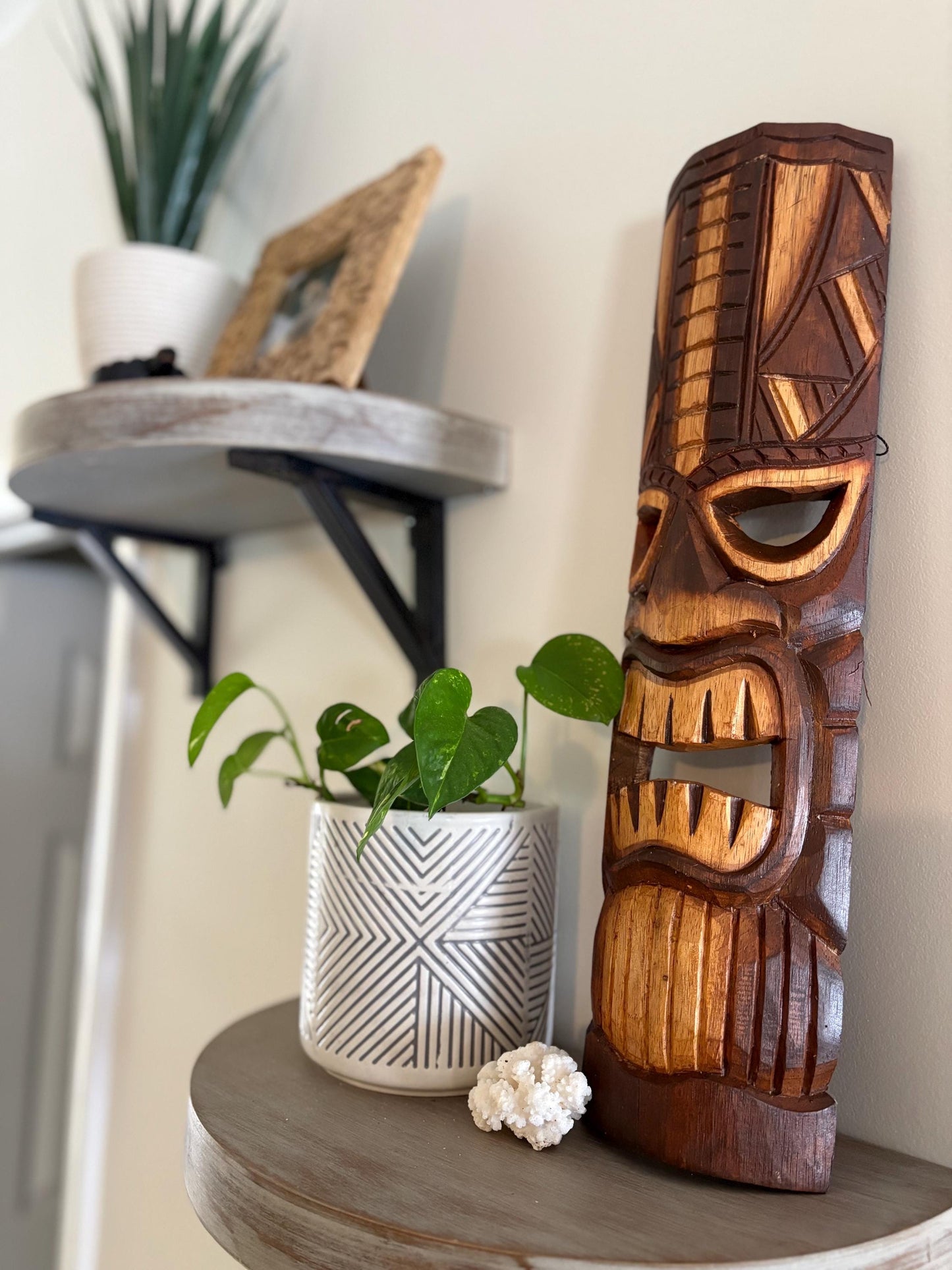 Hawaiian Tiki - Lightweight Teakwood Handcarved Display