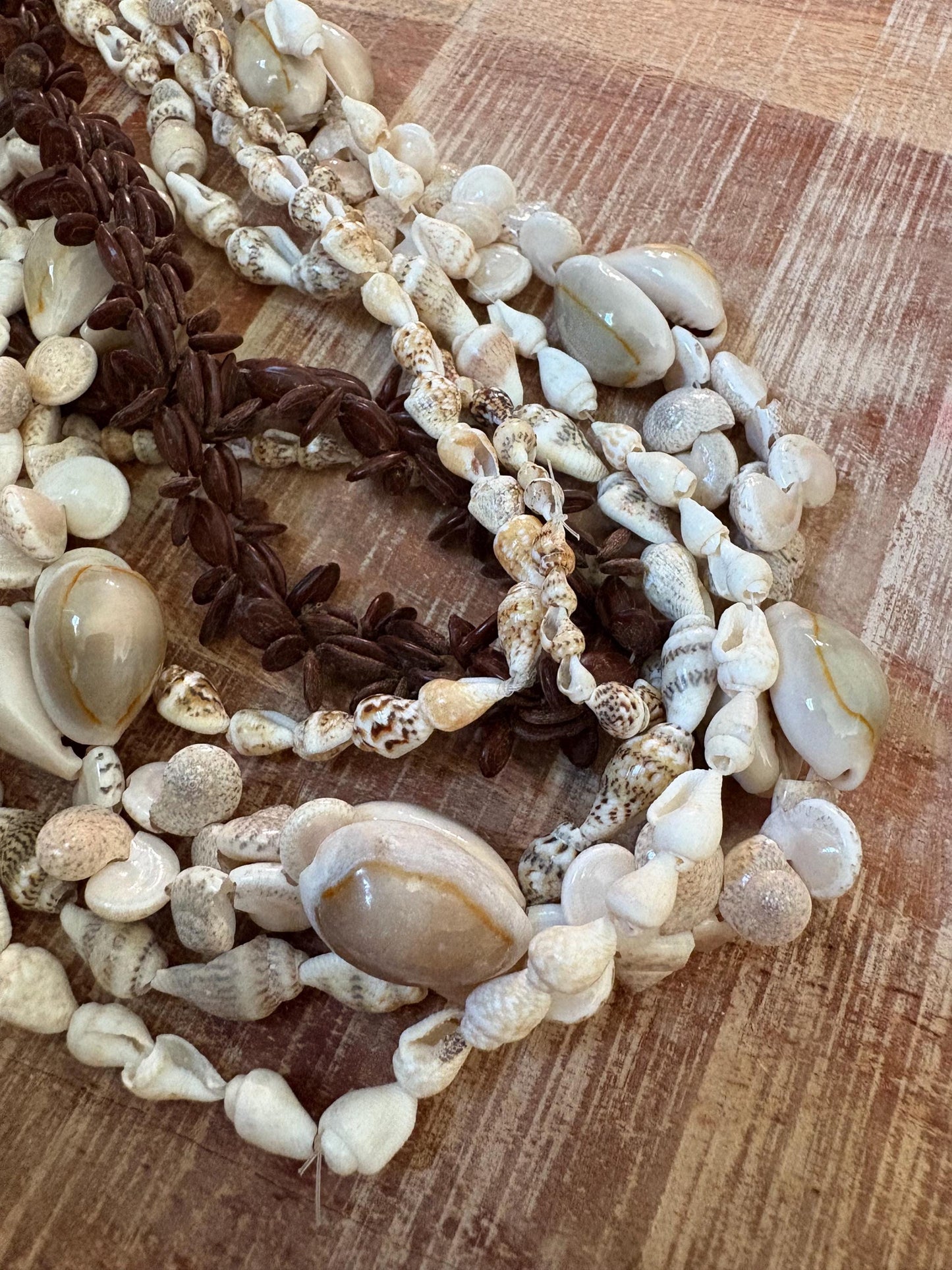 Seashell Lei Collection – Authentic Pacific Island Celebration Leis (Set of 6)